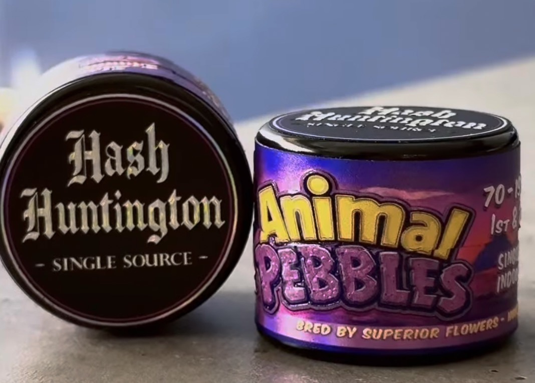 Animal Pebbles jar and Hash Huntington Single Source lid